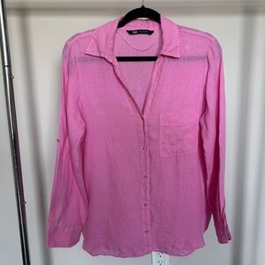 Zara Vibrant Pink Collared Shirt